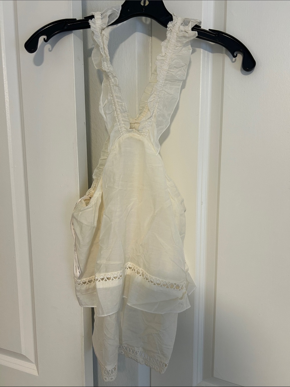 Ella Moss Cream Ruffle Halter Top